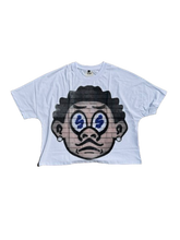 Load image into Gallery viewer, BLUE DOUBLE R CROPPED TEE
